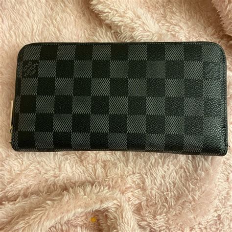 louis vuitton black grid wallet|louis vuitton black zipper wallet.